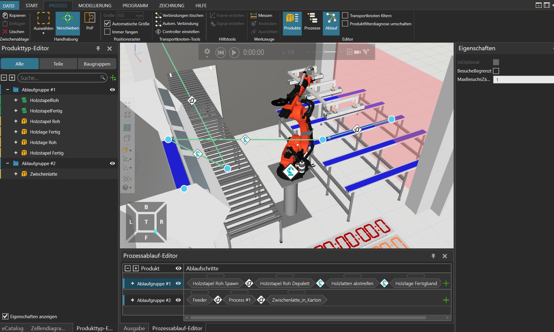 Eine Durchlaufstrahlanlage